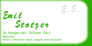 emil stotzer business card