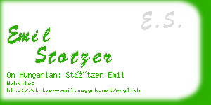 emil stotzer business card